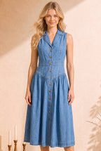 Nora Denim Midi Dress