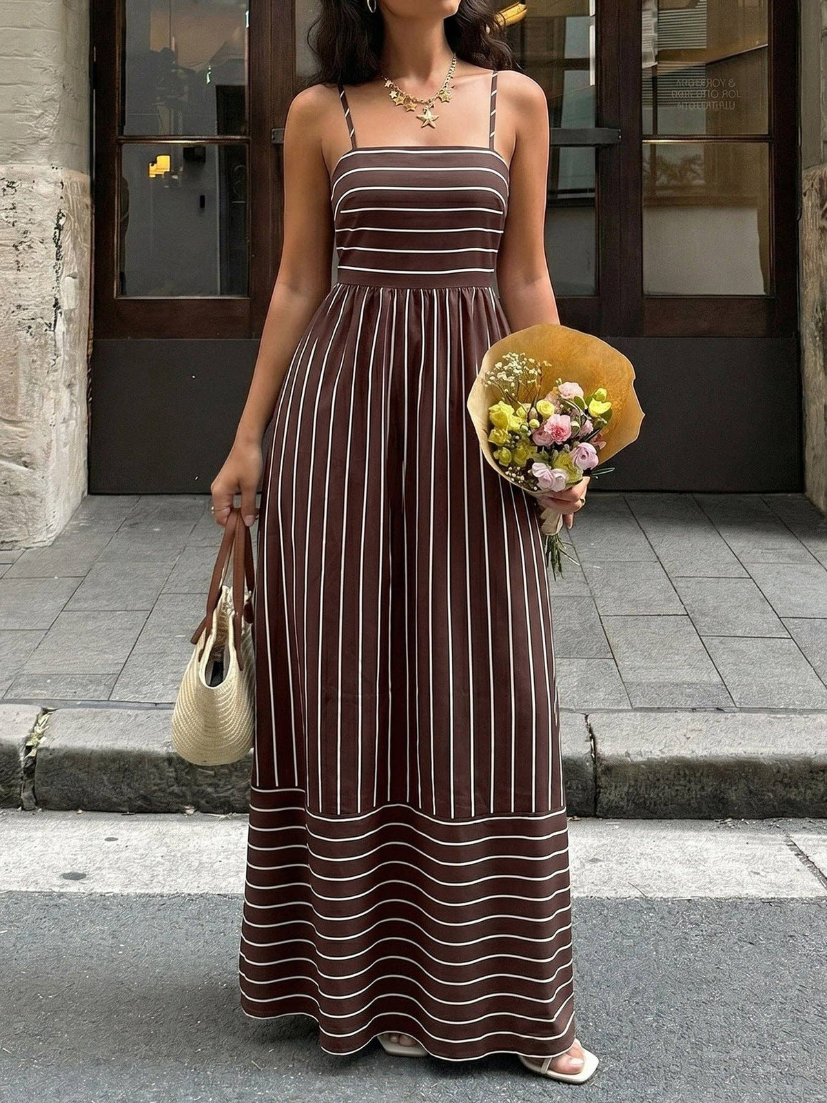 Serena Striped Maxi Dress