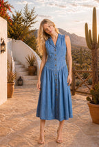 Nora Denim Midi Dress