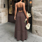 Serena Striped Maxi Dress