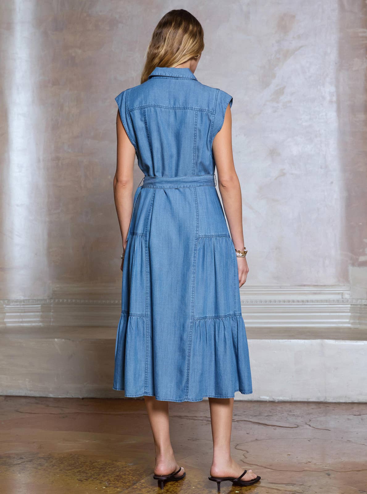Daphne Chambray Midi Dress