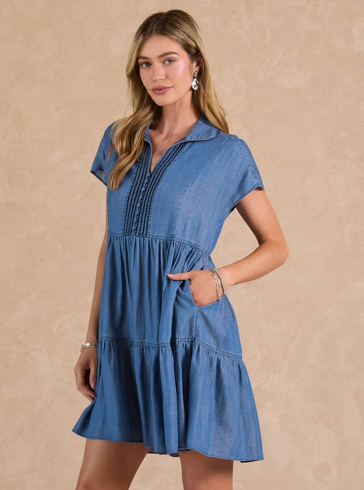 Lily Chambray Mini Dress