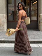 Serena Striped Maxi Dress