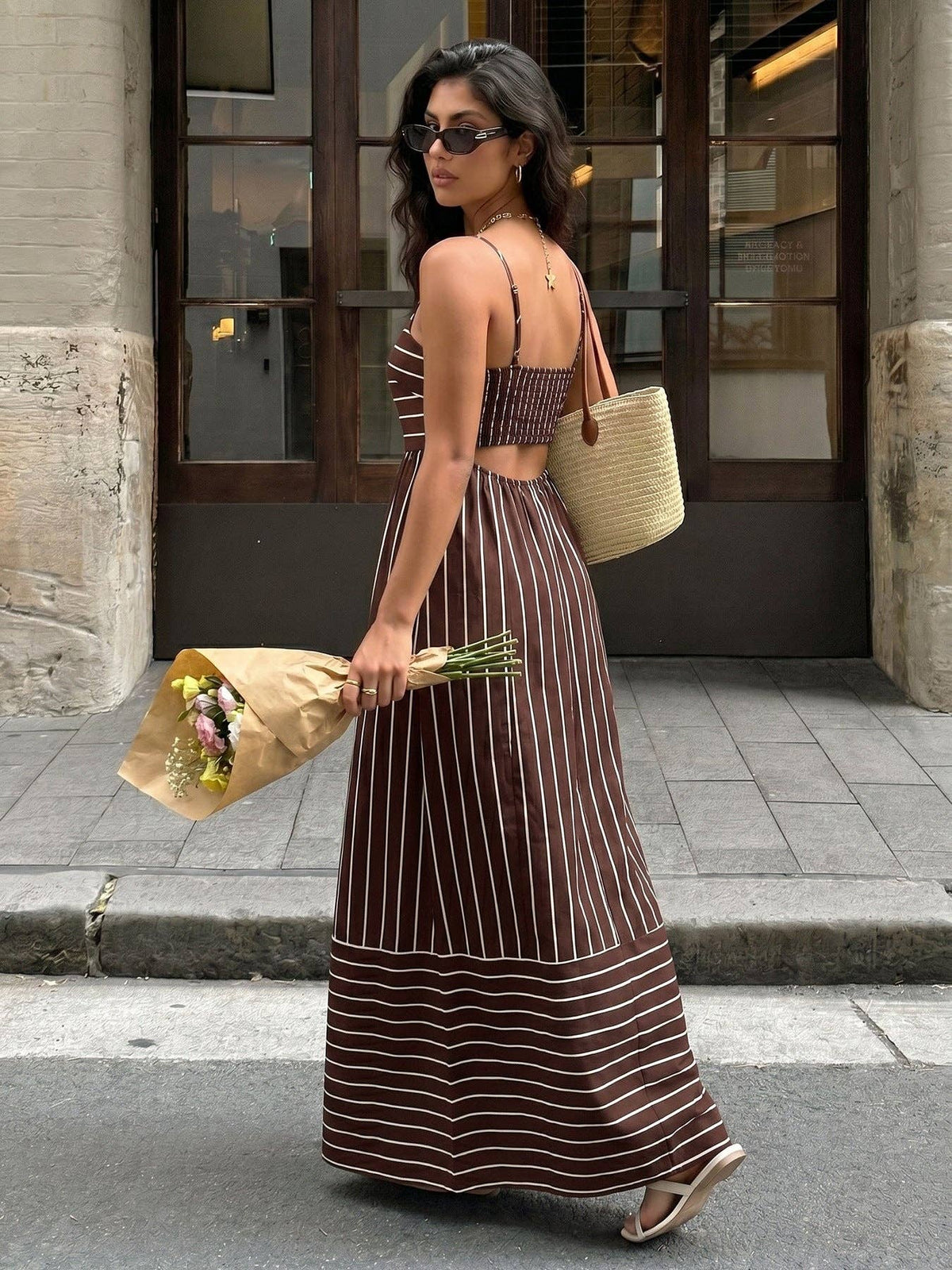 Serena Striped Maxi Dress