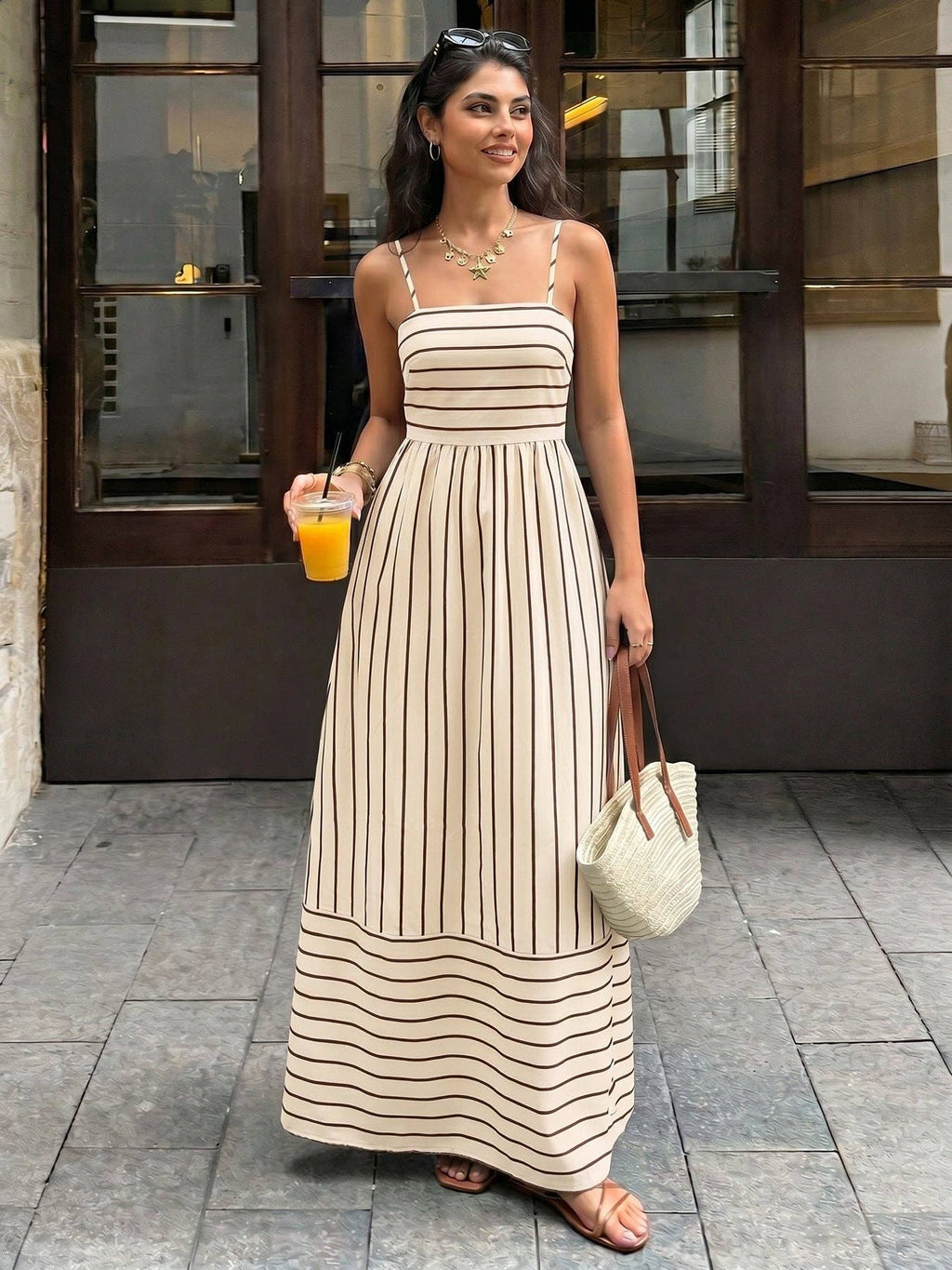 Serena Striped Maxi Dress