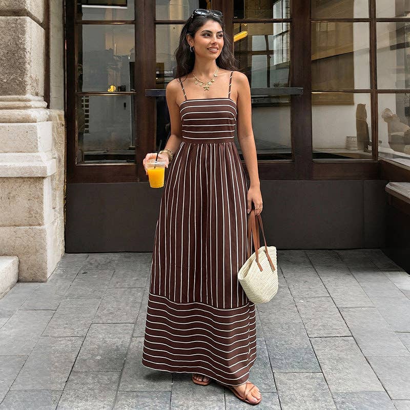 Serena Striped Maxi Dress