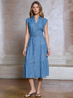 Daphne Chambray Midi Dress